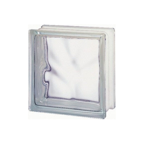 Brique de verre nuagée