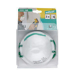 Lot de 3 masques respiratoires antipoussières FFP1