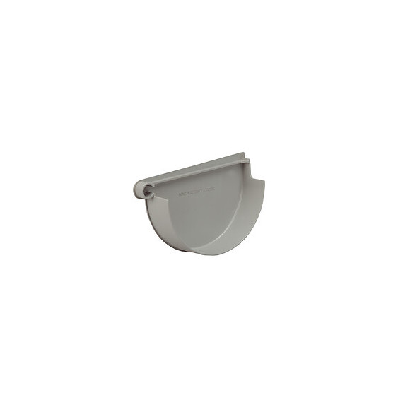 Fond de naissance Gauche gouttière PVC demi-ronde 25 gris clair