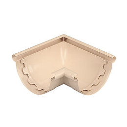 Angle intérieur / extérieur 90° gouttière PVC demi-ronde 25 sable