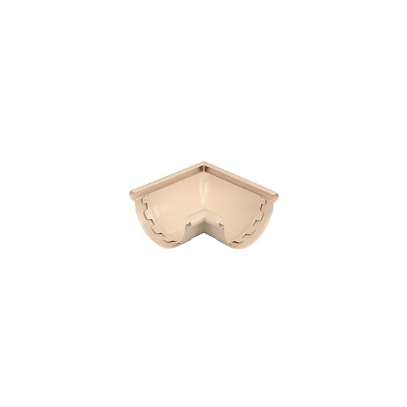 Angle intérieur / extérieur 90° gouttière PVC demi-ronde 25 sable