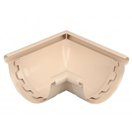 Angle intérieur / extérieur 90° gouttière PVC demi-ronde 25 sable