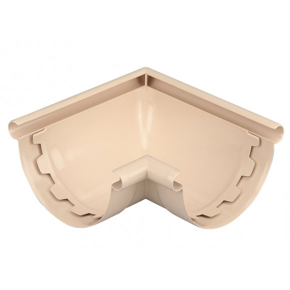 Angle intérieur / extérieur 90° gouttière PVC demi-ronde 25 sable