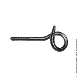 Crochet de gymnase à visser Fil Longueur 90mm zingué