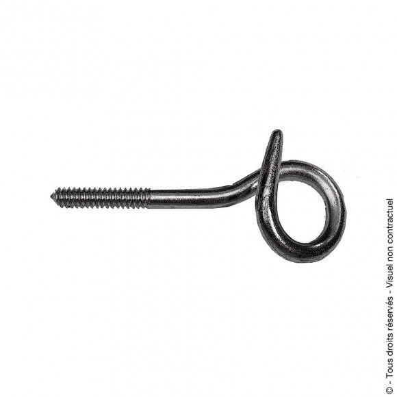 Crochet de gymnase à visser Fil Longueur 90mm zingué