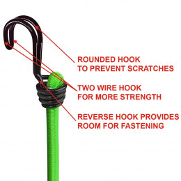 2 tendeurs avec crochet inversé double fil