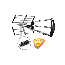 Antenne d'extérieur trinappe 26dB avec filtre 4G