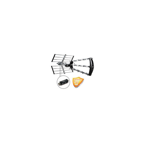 Antenne d'extérieur trinappe 26dB avec filtre 4G