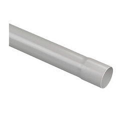Tube descente gouttière PVC DN80 L.4m couleur gris clair pré-manchonné