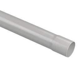 Tube descente gouttière PVC DN80 L.4m couleur gris clair pré-manchonné