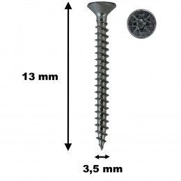 Lot De 100 Vis À Bois, Tf, Acier Zingué, 3.5 X 13 Mm