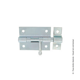 Verrou de box + gâche 12mm zingué