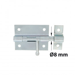 Verrou de box porte-cadenas avec gâche noir