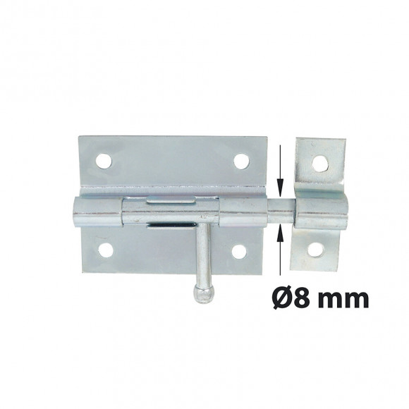 Verrou de box porte-cadenas avec gâche noir