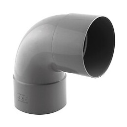Coude PVC évacuation 87° femelle/femelle D.100
