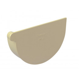 Fond de naissance Droite gouttière PVC demi-ronde 25 couleur sable