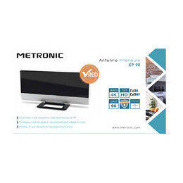 Antenne d'intérieur XP 90 amplifiée et extra plate - noire