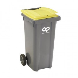 Conteneur à déchets 2 roues, équipé d'un couvercle