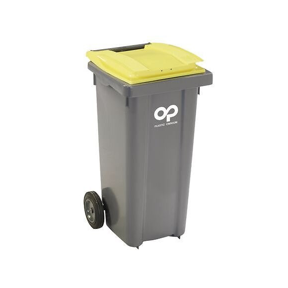 Conteneur à déchets 2 roues, équipé d'un couvercle