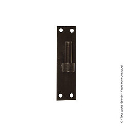 Gond sur platine bout carré Hauteur 180mm noir