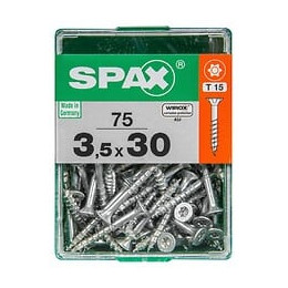 Lot De 75 Vis Acier Tête Autofraisée Plate Spax, Diam.3.5 Mm X L.30 Mm