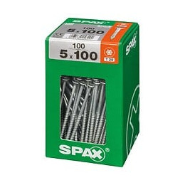 Lot De 100 Vis Acier Tête Fraisée Torx Spax, Diam.5 Mm X L.100 Mm