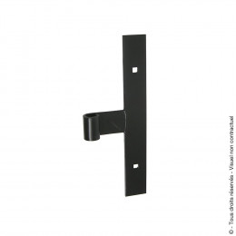 Penture verticale bout carré d.14mm - déport 50mm - H.250mm - noir