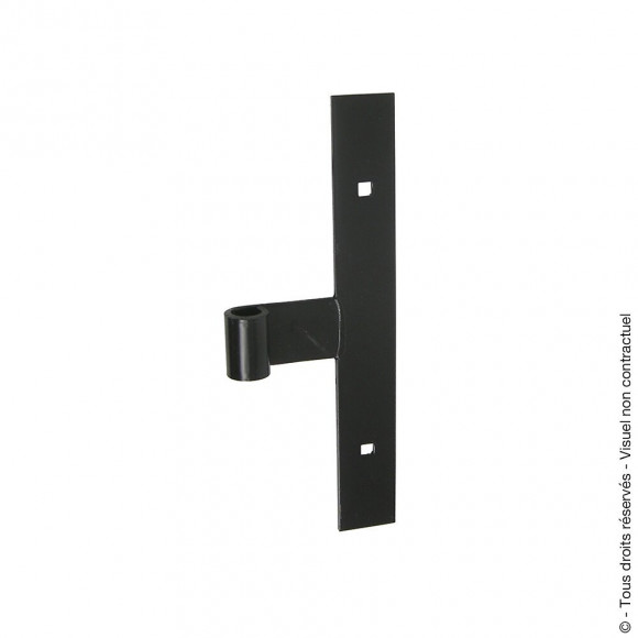 Penture verticale bout carré d.14mm - déport 50mm - H.250mm - noir