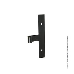 Penture verticale bout carré d.14mm - déport 50mm - H.250mm - noir