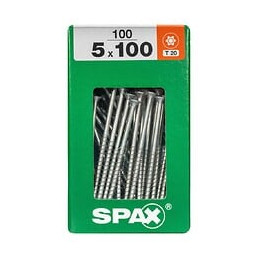 Lot De 100 Vis Acier Tête Fraisée Torx Spax, Diam.5 Mm X L.100 Mm