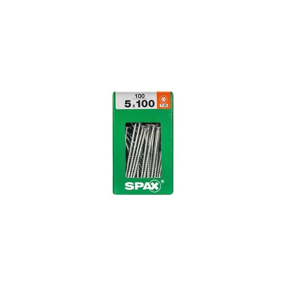 Lot De 100 Vis Acier Tête Fraisée Torx Spax, Diam.5 Mm X L.100 Mm