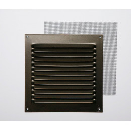 Grille d'aération aluminium bronze à visser 15x15cm