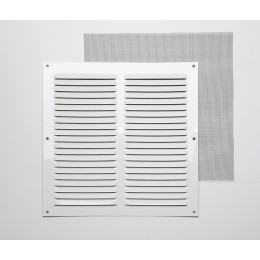Grille d'aération aluminium blanc à visser 25x25cm