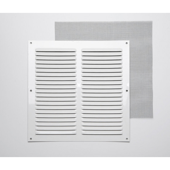 Grille d'aération aluminium blanc à visser 25x25cm