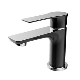Lover mitigeur lavabo noir chromé