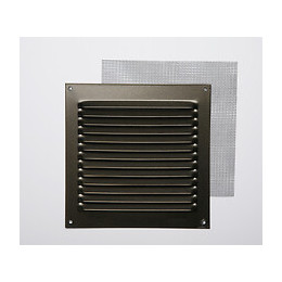 Grille d'aération aluminium bronze à visser 15x15cm