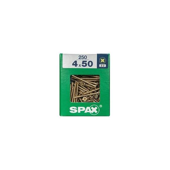 Lot De 250 Vis Acier Tête Fraisée Pozidriv Spax, Diam.4 Mm X L.50 Mm