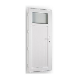 Porte de service pvc vitrée gauche