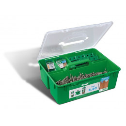 Kit Bois Éxotique 6x60 Inox A2 - 700 Vis + 1 Foret + 12 Espaceurs + 5 Embouts