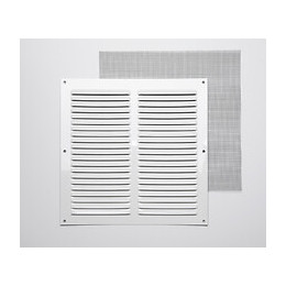 Grille d'aération aluminium blanc à visser 25x25cm