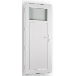 Porte de service pvc vitrée gauche