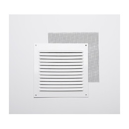 Grille d'aération aluminium blanc à visser 15x15cm