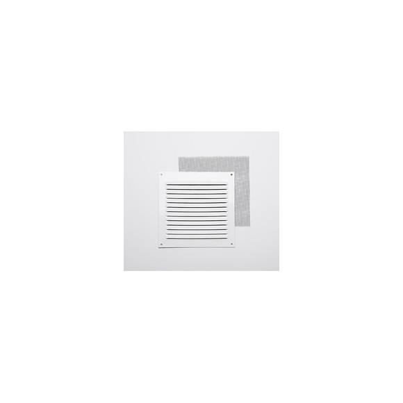 Grille d'aération aluminium blanc à visser 15x15cm
