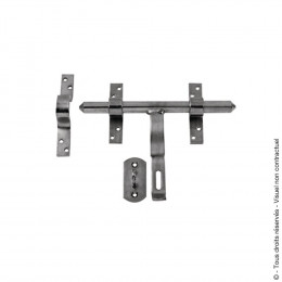 Verrou vervelle avec gâche d.14mm zingué