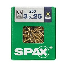 Lot De 250 Vis Acier Tête Fraisée Pozidriv Spax, Diam.3.5 Mm X L.25 Mm