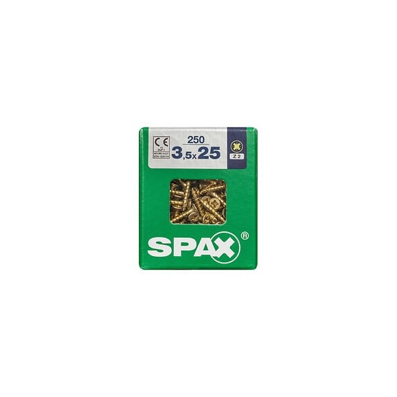 Lot De 250 Vis Acier Tête Fraisée Pozidriv Spax, Diam.3.5 Mm X L.25 Mm