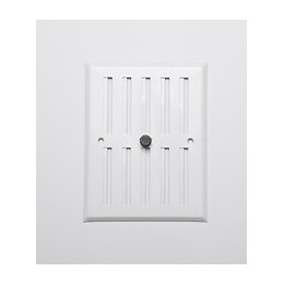 Grille d'aération  alu blanc à visser entrée d'air réglable 17x13