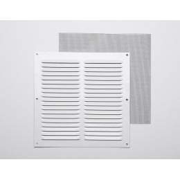 Grille d'aération aluminium blanc à visser 20x20cm
