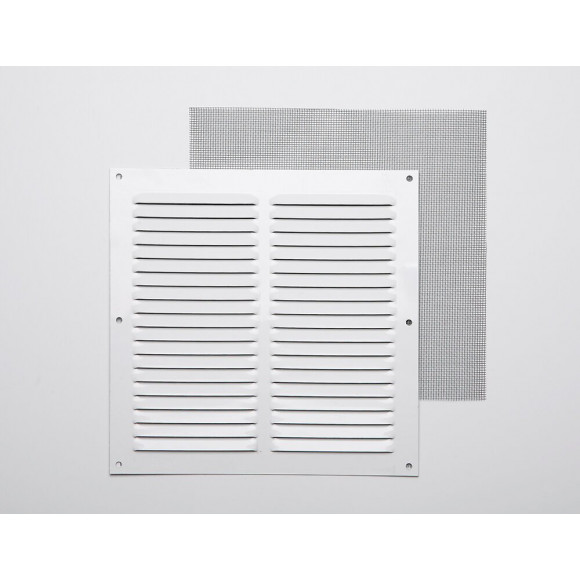 Grille d'aération aluminium blanc à visser 20x20cm