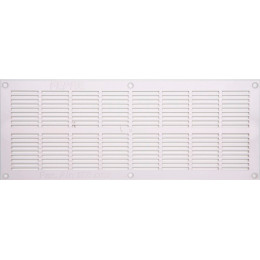 Grille d'aération ABS blanc à visser 13cm x33,7